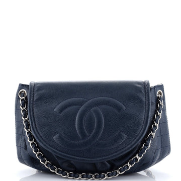 Chanel Timeless Half Moon Flap Bag Caviar Large
