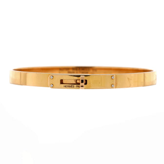Hermes Kelly Bracelet 18K Rose Gold with 4 Diamonds Small