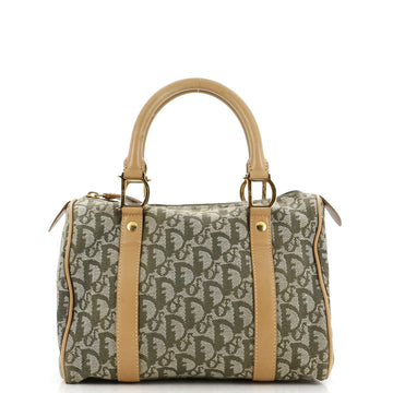 Christian Dior Vintage Trotter Boston Bag Diorissimo Canvas Small