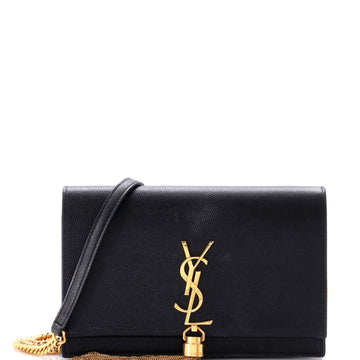 Saint Laurent Classic Monogram Tassel Chain Wallet Leather