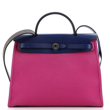 Hermes Herbag Zip Leather and Toile 31