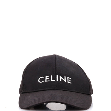 Celine Logo Baseball Cap Embroidered Canvas