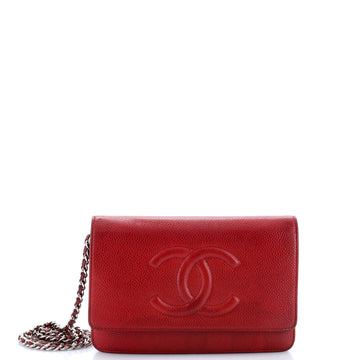 Chanel Timeless Wallet on Chain Caviar