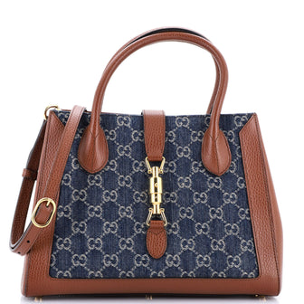Gucci Jackie 1961 Tote GG Denim and Leather Medium