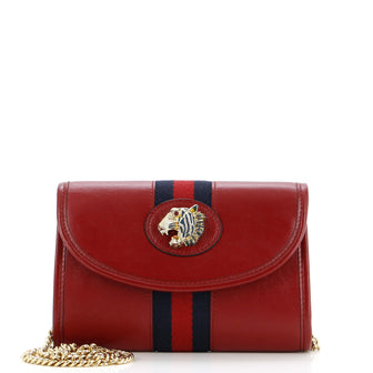 Gucci Rajah Web Chain Shoulder Bag Leather Mini
