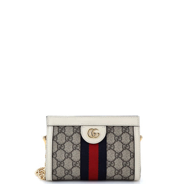 Gucci Ophidia Chain Shoulder Bag GG Coated Canvas Mini
