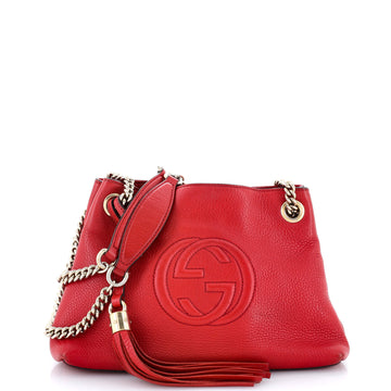 Gucci Soho Chain Strap Shoulder Bag Leather Mini