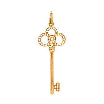 Tiffany & Co. Crown Key Pendant Pendant & Charms 18K Yellow Gold and Diamonds