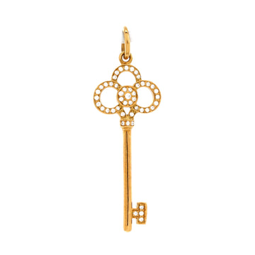 Tiffany & Co. Crown Key Pendant Pendant & Charms 18K Yellow Gold and Diamonds