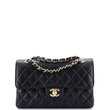Chanel Classic Double Flap Bag Quilted Caviar Small