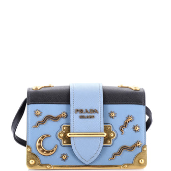 Prada Cahier Crossbody Bag Embellished Leather Small