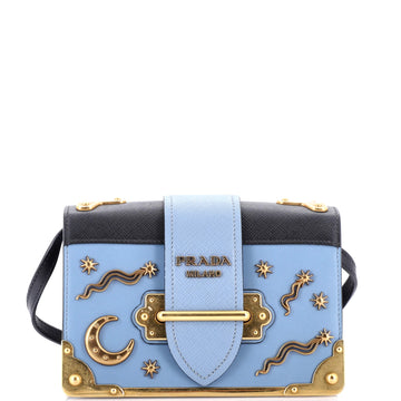 Prada Cahier Crossbody Bag Embellished Leather Small