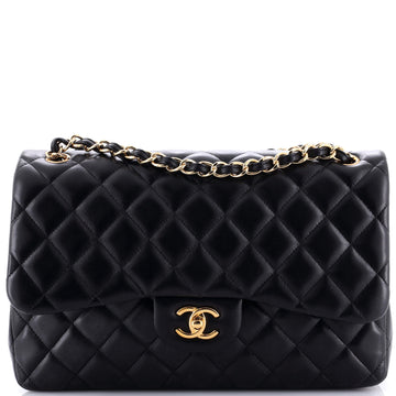 Chanel Classic Double Flap Bag Quilted Lambskin Jumbo