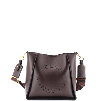 Stella McCartney Logo Crossbody Bag Perforated Faux Leather Mini