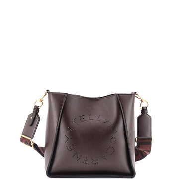 Stella McCartney Logo Crossbody Bag Perforated Faux Leather Mini