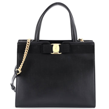 Salvatore Ferragamo Vara Bow Top Handle Convertible Tote Leather Medium