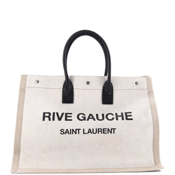 Saint Laurent Rive Gauche Shopper Tote Canvas Large