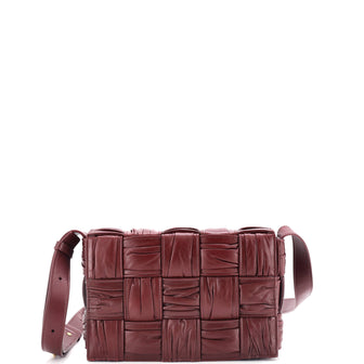 Bottega Veneta Cassette Crossbody Bag Maxi Intrecciato Plisse Leather