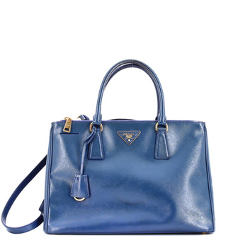 Prada Galleria Double Zip Tote Vernice Saffiano Leather Large
