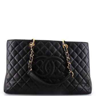 Chanel Grand Shopping Tote Quilted Caviar XL