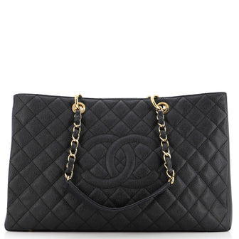 Chanel Grand Shopping Tote Quilted Caviar XL