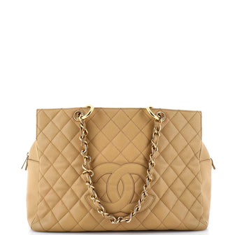 Chanel Grand Timeless Shopping Tote Quilted Caviar