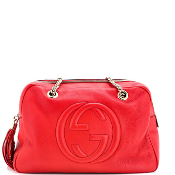 Gucci Soho Chain Zip Shoulder Bag Leather Medium