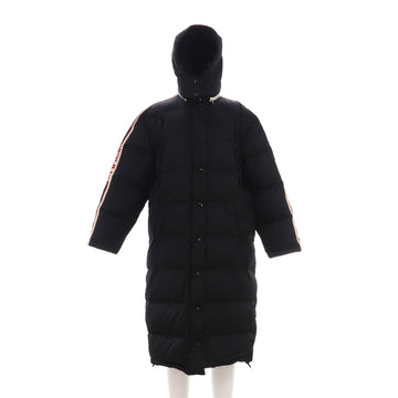 Gucci Women's Detachable Hood Sleeve Logo Long Jacket Quilted Polyamide with Down