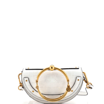 Chloe Nile Crossbody Bag Crocodile Embossed Leather Mini