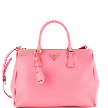 Prada Double Zip Lux Tote Saffiano Leather Medium