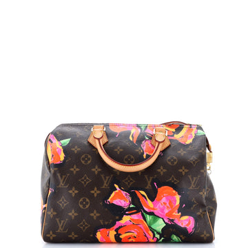 Louis Vuitton Speedy Handbag Limited Edition Monogram Roses 30