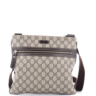Gucci Flat Messenger Bag GG Coated Canvas Medium