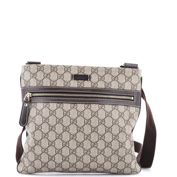 Gucci Flat Messenger Bag GG Coated Canvas Medium