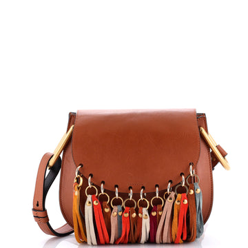 Chloe Multicolor Fringe Hudson Bag Leather Small