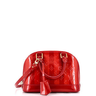 Louis Vuitton Alma Handbag Limited Edition Monogram Vernis Rayures BB