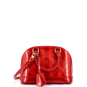 Louis Vuitton Alma Handbag Limited Edition Monogram Vernis Rayures BB