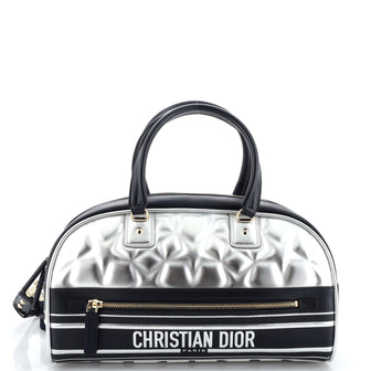 Christian Dior Vibe Zip Bowling Bag Padded Etoile Calfskin Medium