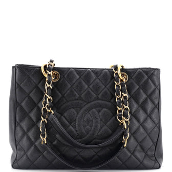 Chanel Grand Shopping Tote Quilted Caviar