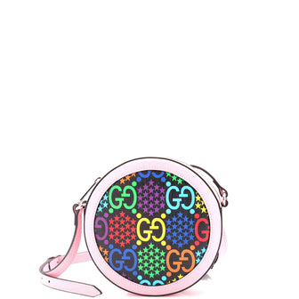Gucci Round Shoulder Bag Psychedelic Print GG Coated Canvas