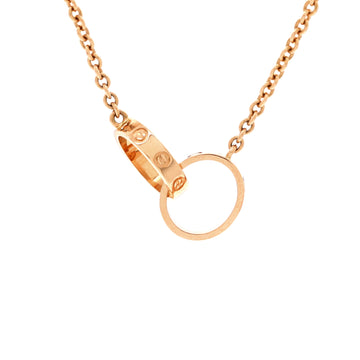 Cartier Love Interlocking Necklace 18K Rose Gold