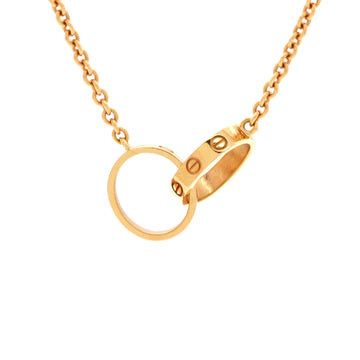 Cartier Love Interlocking Necklace 18K Rose Gold