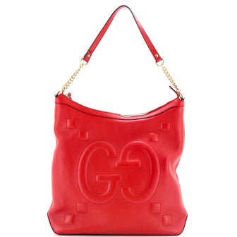 Gucci Apollo Hobo GG Embossed Calfskin Medium