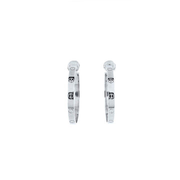 Cartier Love Hoop Earrings 18K White Gold Large