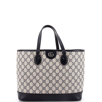 Gucci Ophidia Top Handle Shopping Tote GG Coated Canvas and Leather Mini