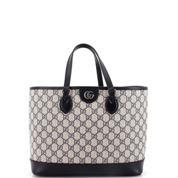 Gucci Ophidia Top Handle Shopping Tote GG Coated Canvas and Leather Mini