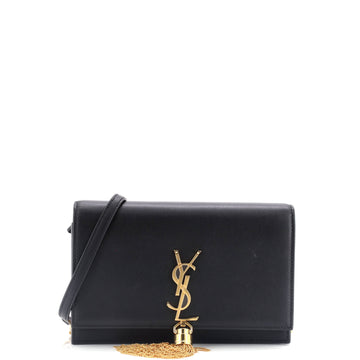 Saint Laurent Classic Monogram Tassel Chain Wallet Leather