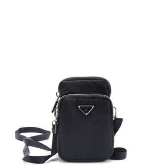 Prada Front Pocket Smart Phone Case Crossbody Bag Tessuto