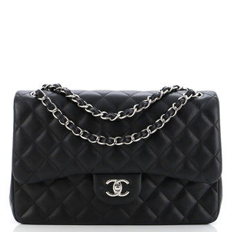 Chanel Classic Double Flap Bag Quilted Lambskin Jumbo