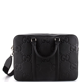 Gucci Convertible Briefcase Jumbo GG Embossed Leather
