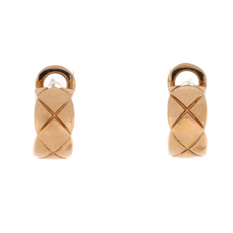 Coco Crush Huggie Earrings 18K Beige Gold